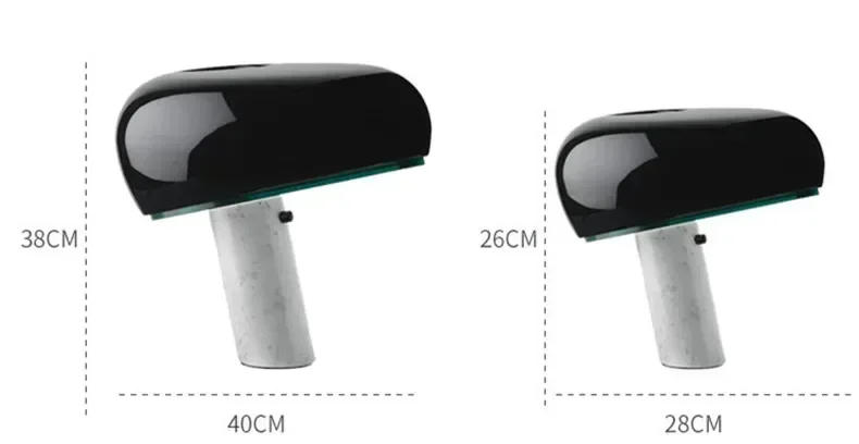 Description Picture 5 of itemMushroon Marble Table Lamp Kid Study LED Desk Light Household Bedside Living Bedroom Black Night Decorative Book Reading Light