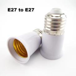 E27 To E27 Lamp Base Extender 65mm Lamp Holder Converter E27-E27 Flame Retardant Lamp Socket Adapter For Light Bulb