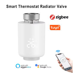 Tuya Zigbee Smart TRV Thermostat Thermostatic Radiator Valve Home Heating Radiator Thermostat Temperature Controller