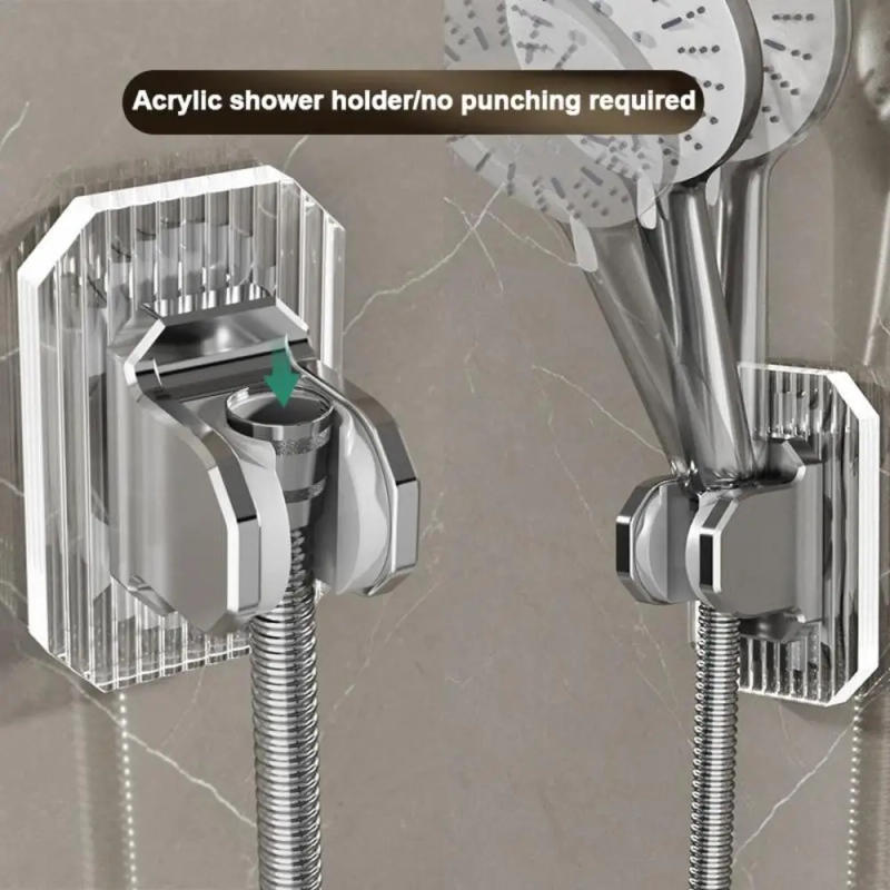 Description Picture 6 of itemShower Head Holder Suction Cup Wall Mounted Adjustable Support Brackets For Bathroom Accessories Without Drill Stand Bath