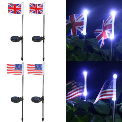 American Flag Lawn Light Garden Led Stake Outdoor Lights Waterproof Patriotic Light Led Solar Independence Day Lights For MAGA