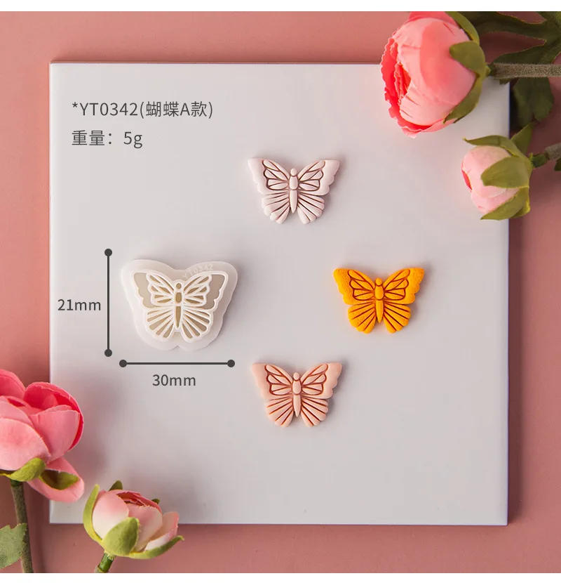 Description Picture 3 of itemInsect Series Polymer Earring Clay Cutter Mold Creative Butterfly Earring Jewelry Pendant Brooch Cutting Molds DIY Hand Tools