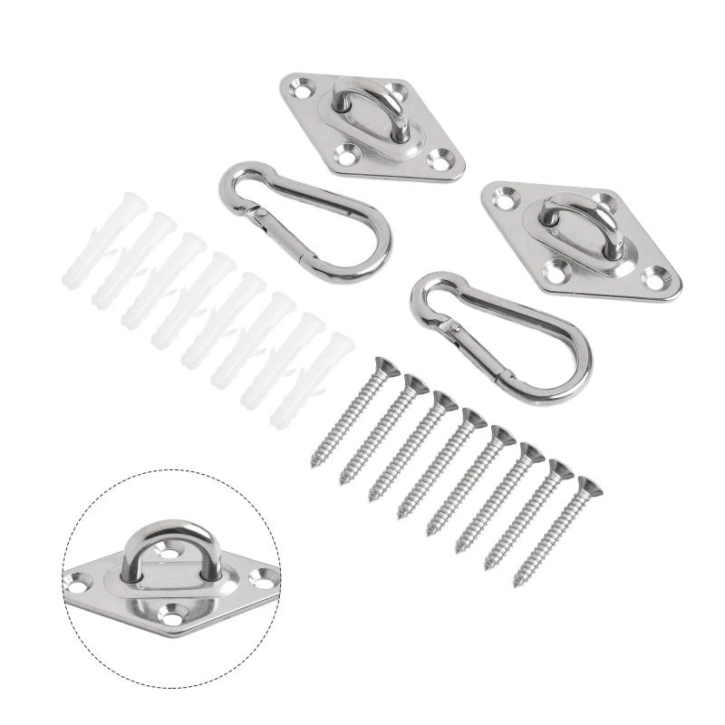 Description Picture 4 of itemHigh Quality Ceiling Hanging Hook 8 X Expansion Tubes 8 X Screws Bracket Chair Ceiling Hanging Hook Stainless Steel