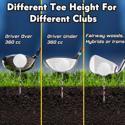 10Pcs Long Golf Tees Bulk Unbreakable 3-1/4 Inch Reduces Friction and Side Spin USA American Flag Golf Accessories Gifts for Men