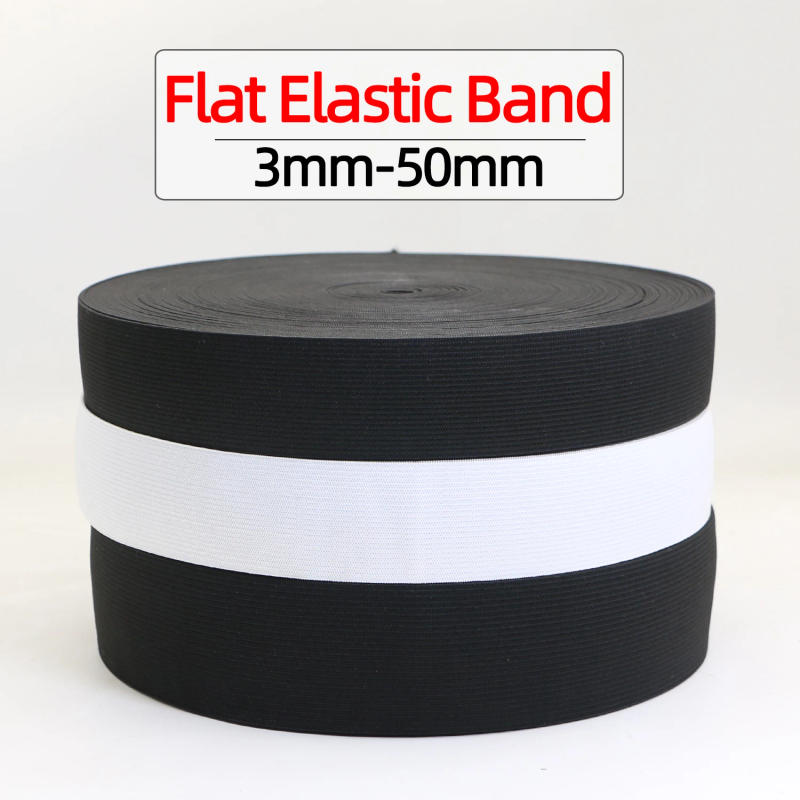 Description Picture 3 of itemWidth 15mm-60mm White Black Wide Elastic Band Flat Spandex Belt Trim Sewing Ribbon Clothes Flex Sewing Material for Short Skirt