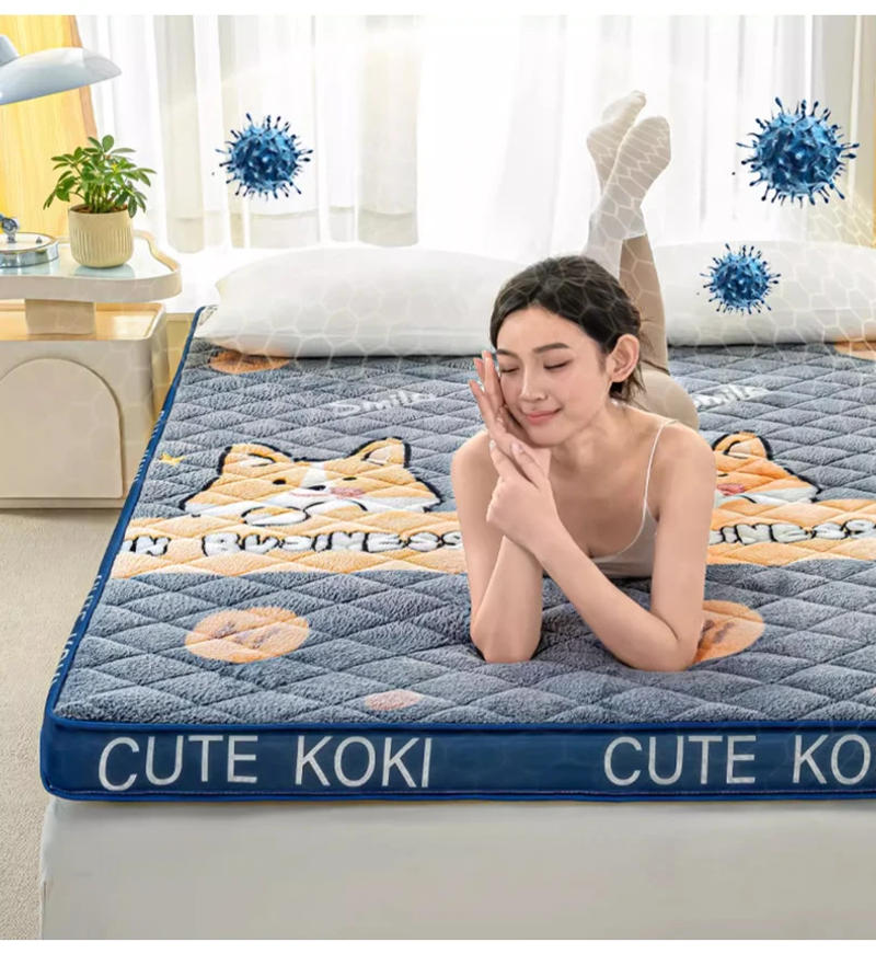 Description Picture 3 of itemLamb wool mattress home foldable soft comfortable tatami mat winter thicken warm sleeping pad sponge cushion mattresses