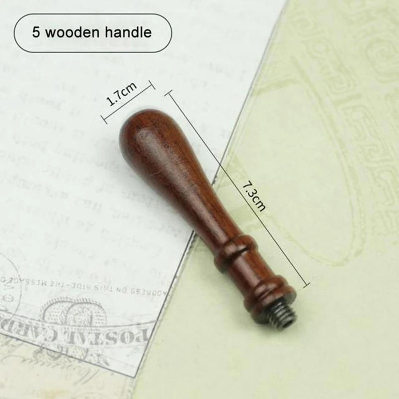Description Picture 6 of itemNew Replacement DIY Sealing Wax Crafts Accessories Supplies Vintage Sealing Wax Stamp Handle Detachable Stamp Head Wooden Handle