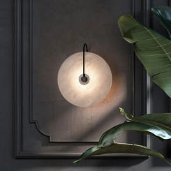 Bedroom bedside study decorative Circle Wall Light Indoor Corridor Living Room Hotel Background Modern Art stone led Wall Lamp
