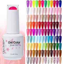Clou Beaute Gel Nail Polish Neon Brown Royal Blue Red Green Pastal Nude Nail Art Varnishes Gel Lacquer Top Coat UV Gel Nail