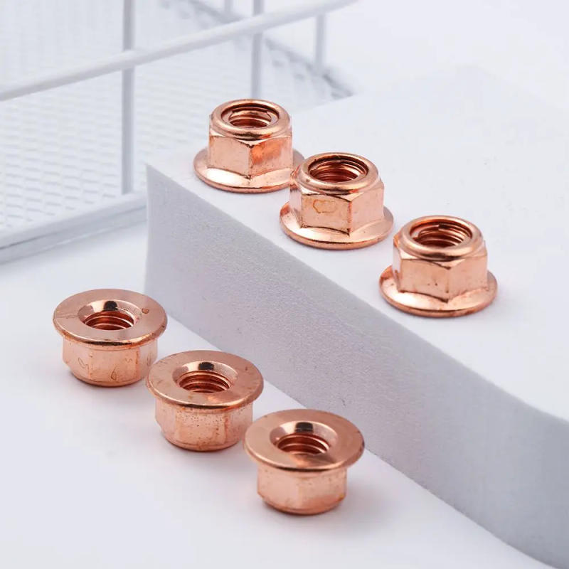 Description Picture 3 of item12Pcs Practical Tool Flashed Exhaust Copper M8 Nut 8mm Nuts High Temperature Nuts