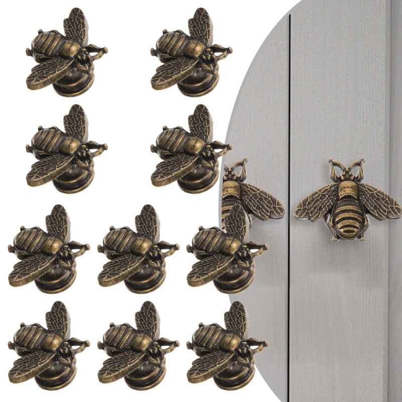 Description Picture 5 of item10 Pcs Cabinet Pull Drawer Knobs Antique Handles Single Hole Handle  Zinc Alloy Cupboard Handles Wardrobe Furniture Hardware