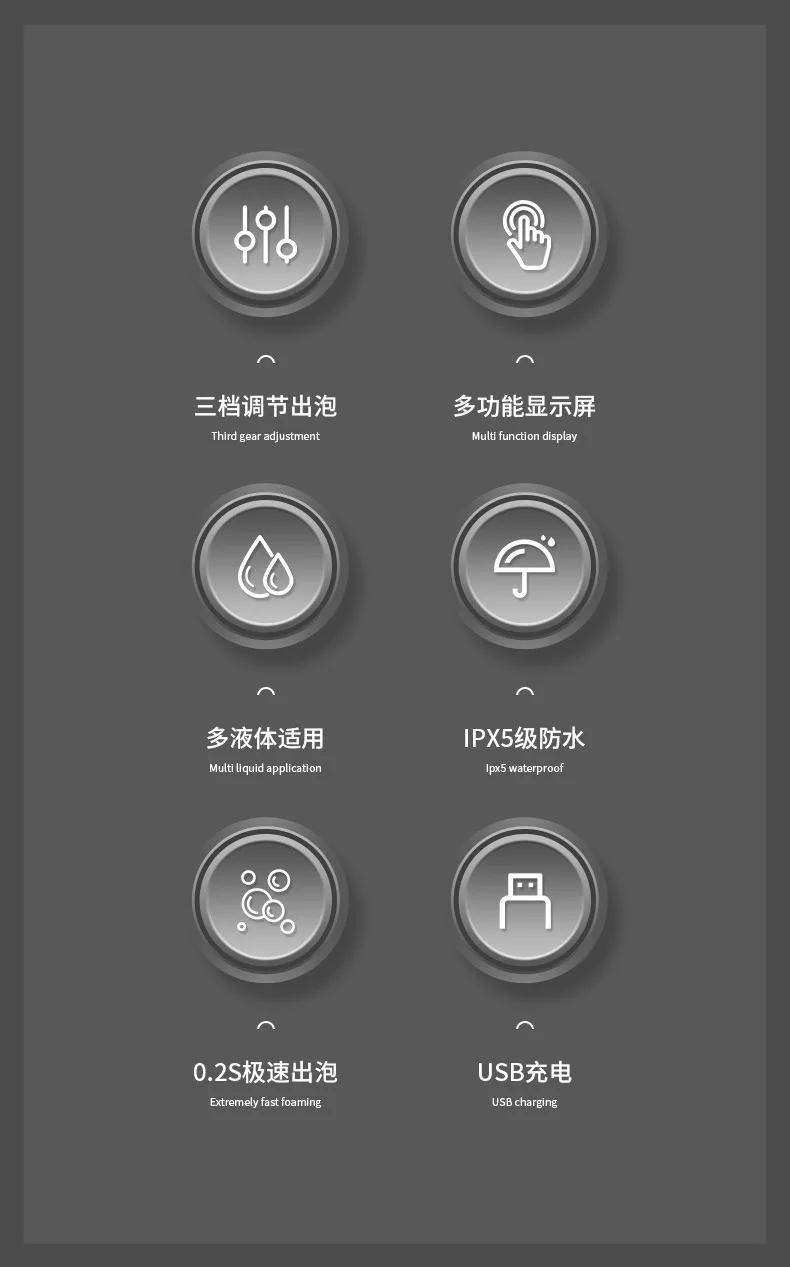 Description Picture 3 of itemAutomatic mobile phone washing intelligent induction foam mobile phone washing wall mounted USB induction soap dispenser soap