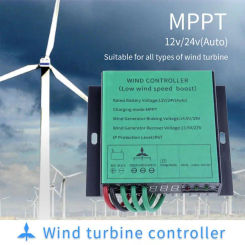 500W/800W Wind Turbine Controller System Wind Power Generating Controller IP67 Water Resistant 12V/24V Automatic Controller