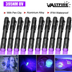 Mini UV Flashlight With Clip Ultraviolet Lamp 395nm/Red/White Flashlights UV Penlight UV Torch Detector Pet Urine Stain Stain