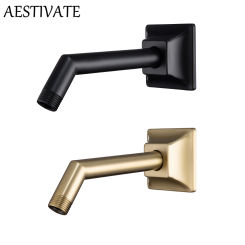 Shower Arm Wall Mounted Shower Head Extension Pipe Stainless Steel Bathroom Accessories Faucet Replacement  Black or Gold.