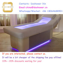 LED heating water bed massage table with intellignt water heated bed matress for 4 motors salon bed water massage