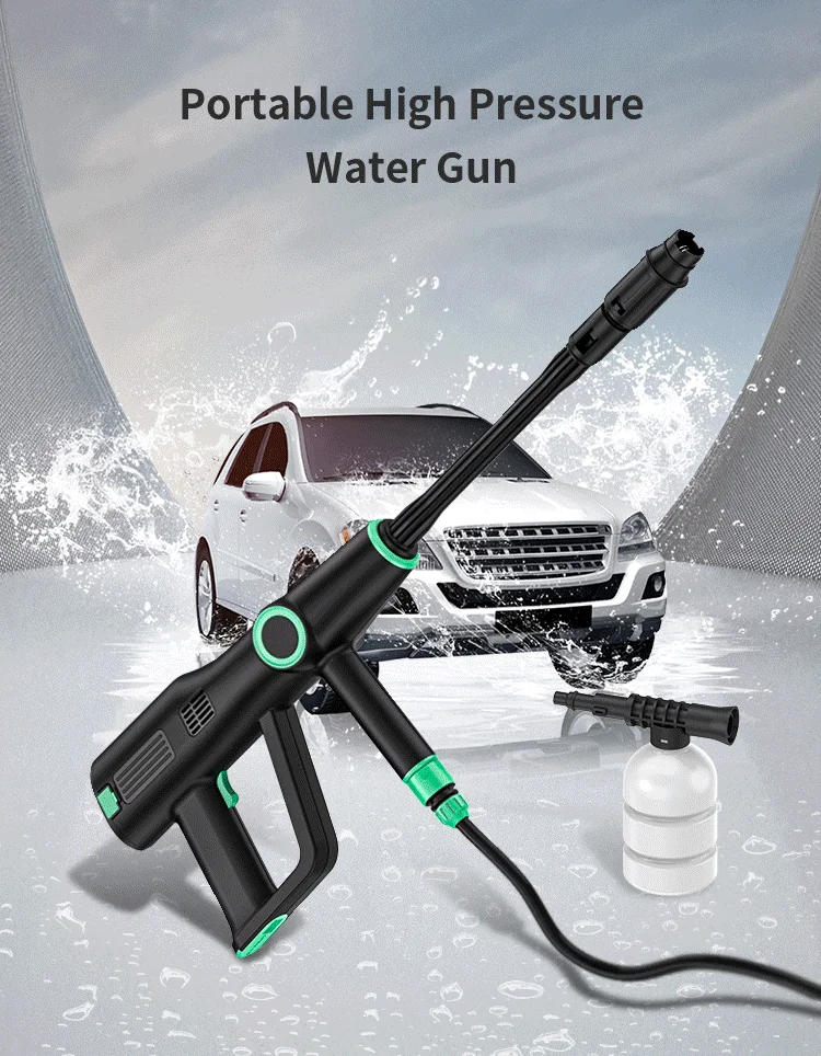 Description Picture 2 of itemPortable High Pressure Water Gun For Cleaning Car Wash Machine Automatic Garden Watering Hose Nozzle Sprinkler Foam Water Gun