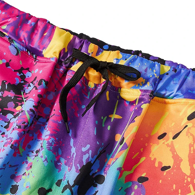 Description Picture 5 of itemEthnic Style Retro Clothing Drawstring Twill Painted Flared Trousers Casual Casual Trousers Goods Discount Men Clothing  Hip Hop