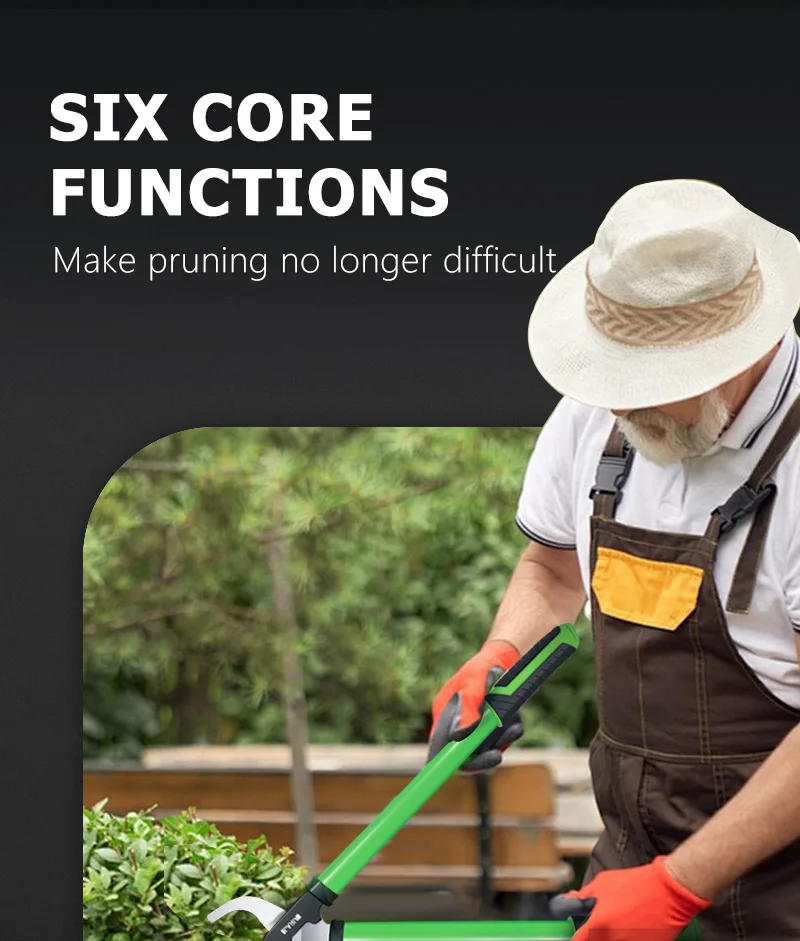 Description Picture 3 of itemAIRAJ Bypass Pruning Shears 70 Cm with Gear-Operated Cutting System Cuts Branches Thicker than 30 MM SK-5 Steel Blade Hand tools