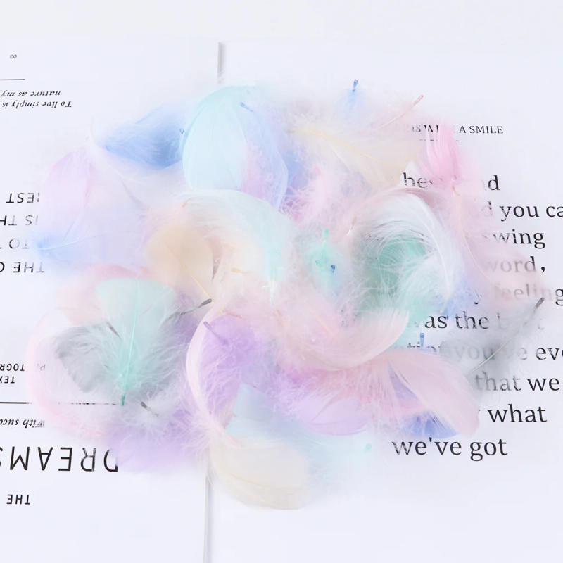 Description Picture 6 of item50/100 Pcs/Lot Goose Feathers 5-8cm Natural Swan Small Plume Diy Color Stage Wedding Decoration Jewelry Accessories Plumas