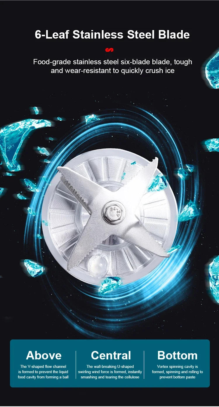 Description Picture 5 of item2000W Heavy Duty Commercial Blender Fruit Mixer Juicer Food Processor Ice Smoothies Blender High Power Juice maker Crusher 220V