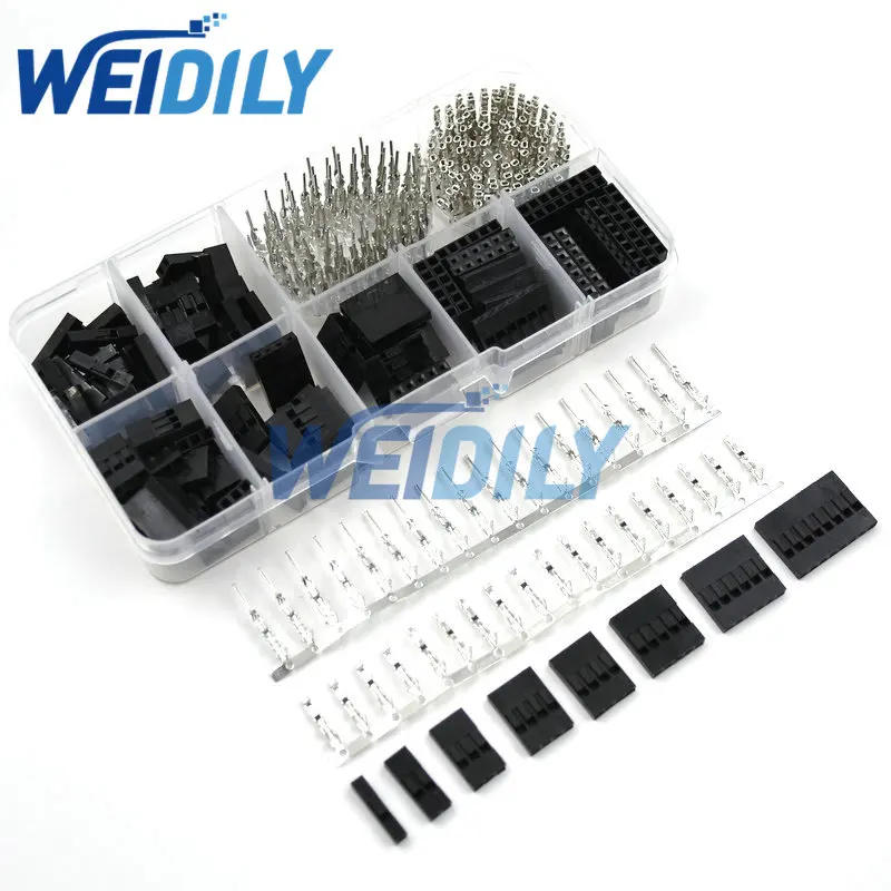 Description Picture 3 of item310PCS Dupont Wire Jumper Pin Header Connector Housing Kit Male Crimp Pins+Female Pin Connector Terminal Pitch With Box New