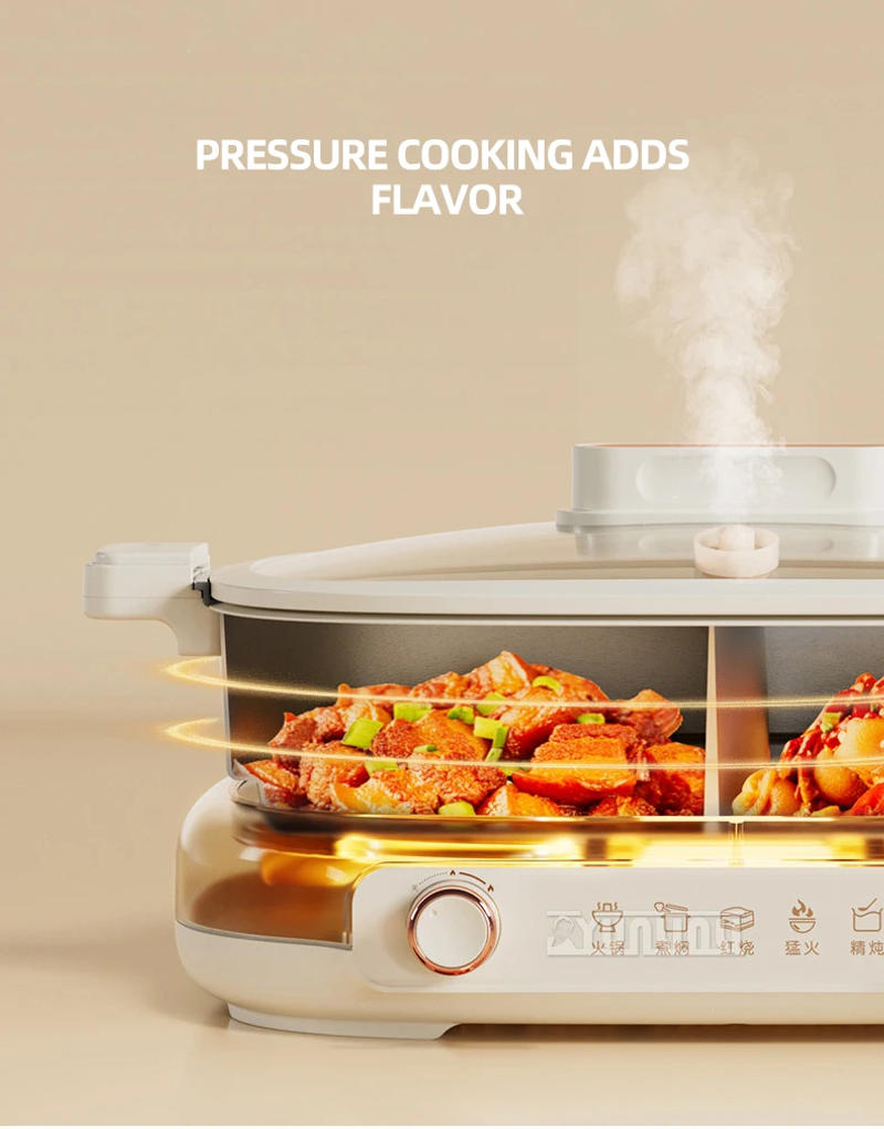 Description Picture 5 of itemElectric Multi Cooker Hot Pot Cooking Machine Household Temperature Control Electric Frying Pan Casserole Cuisine