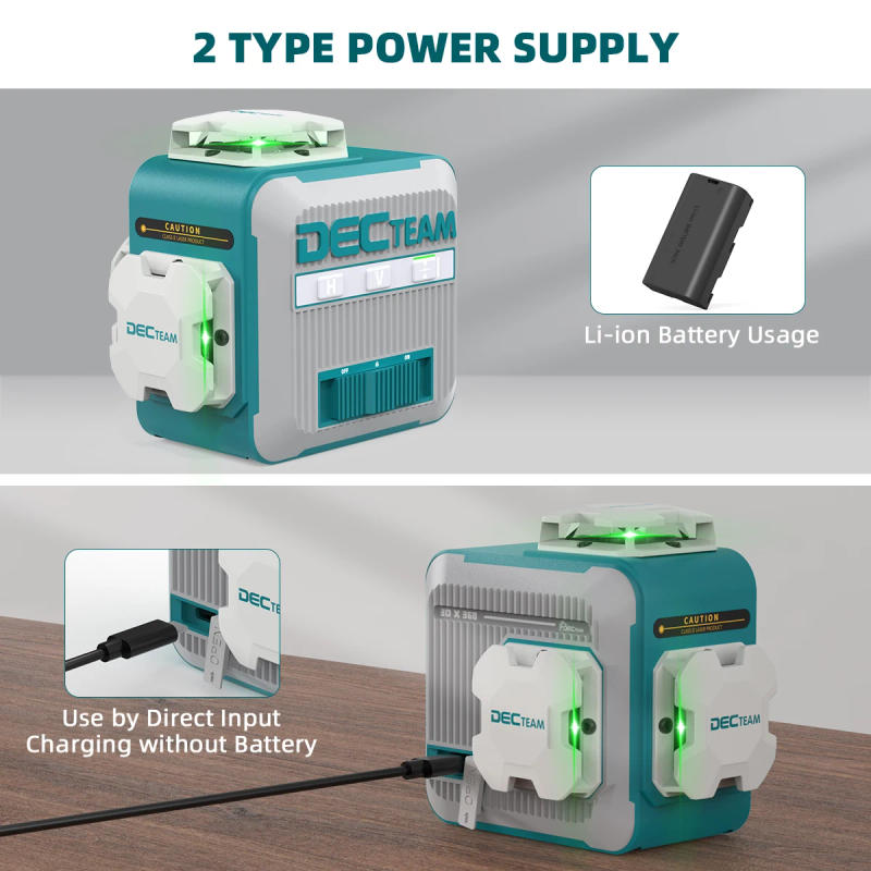Description Picture 6 of itemDecteam M03CG 3D 12 Lines Self-leveling Laser Level Green Cross Line Laser Levels with Horizontal and Vertical Lines