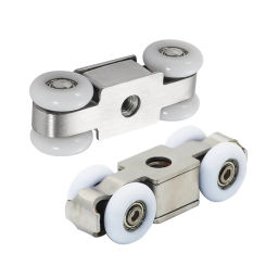 Ultra-quiet Wooden Furniture Sliding Door Pulley Hanging Track Nylon Curtain Wheel Glass Bearing Roller Hardware