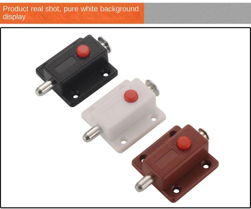 Description Picture 4 of item2PCS New Automatic Rebound Latch Anti-theft Furniture Accessories Plastic Spring Telescopic Positioner Door Stopper