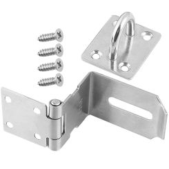 Gate Lock Shed Latch Door Hasp Garage Stainless Steel1 Hardware for Wooden Fences Heavy Duty