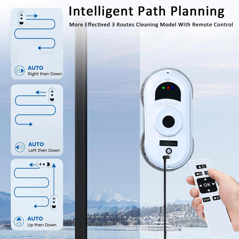 Description Picture 5 of itemRobotic Window Cleaner Smart Window Robot Cleaner Clean Glass 2800Pa Electric Window Washer Robot with Remote Control for Home