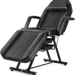 Tattoo Chair for Client, Adjustable Angle Massage Bed for Eyelash Bed Extensions Facial Massage Tables Salon Chairs with Trays