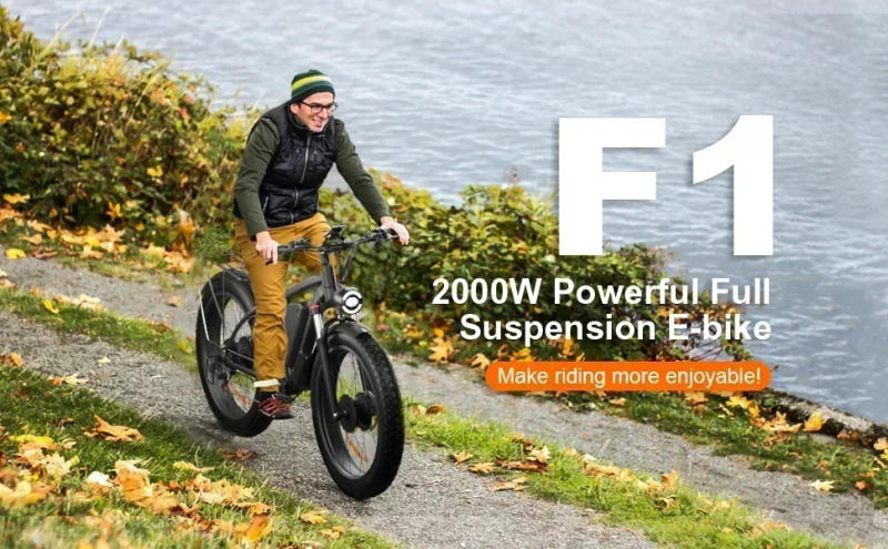 Description Picture 4 of itemElectric bike F1 2000w Dual Motor 48V 22AH battery Adult Electric Bicycle 26inch tire Hydraulic brake Snow beach Mountain E bike