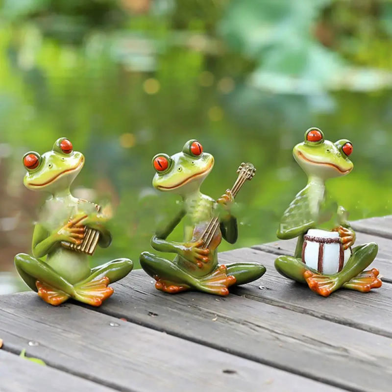 Description Picture 6 of itemCrafts Resin Frog Statue Creative Cute Animal Sculpture Handicraft Simulated Miniatures Figurine Office