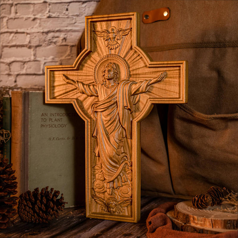 Description Picture 3 of itemCrucifixes for wall jesus wall decoration religious wall hanging mural painting christian church jesus ascension catholic easter