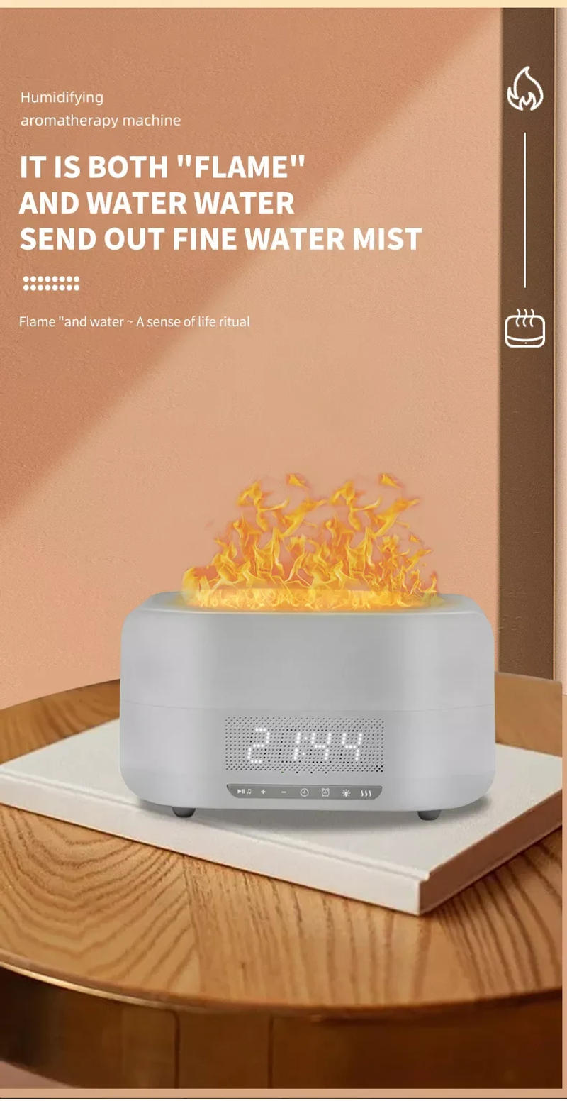 Description Picture 4 of item2022 Defuser Essential Oil Ultrasonic Aromatherapy Flame Air Humidifier Aroma Diffuser Machine