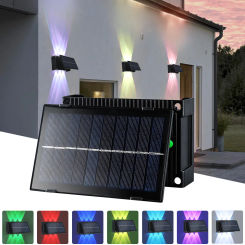 New Multi Head Wall Lamp Outdoor Waterproof IP65 Six Head Wall White Light/RGB Color Light Outdoor Induction Courtyard Lamp