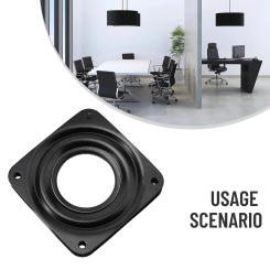 High Quality Exquisite Practical Hollow Turntable 1PCS Bearing Rotating Black Plate Desk Table Swivel Turntable