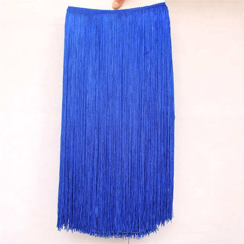 Description Picture 5 of itemWholesale 10 Meters 50CM Long Lace Fringe Trim Tassel Fringe Trimming For Diy Latin Dress Stage Clothes Accessories Lace Ribbon