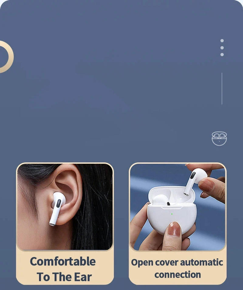 Description Picture 3 of itemPRO 6 Wireless Bluetooth Headset 5.3 Bluetooth Protocol Earplug Type Strong Endurance Gaming Competitive Headphones TWS Running