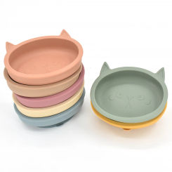 Baby Silicone Feeding Plate Silicone Sucker Bowl for Kids Waterproof Suction Bowl BPA Free Children's Dishes Kitchenware