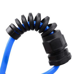2Pcs Anti-bending Cable Gland Black Plastic Waterproof Cable Fixing Glands PG7-PG16/M12-M22 Torsion-proof Joint Electrical Parts