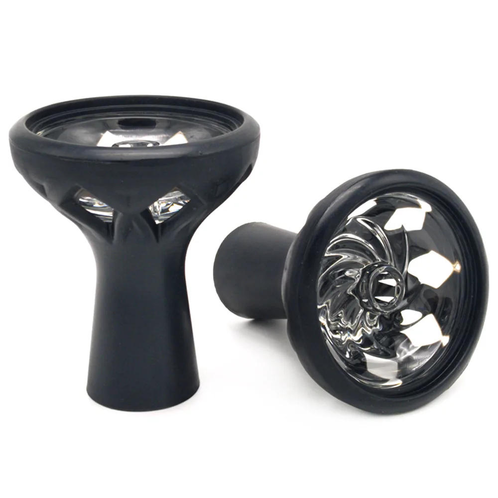 Description Picture 4 of itemHookah Bowl Silicone Glass Single Hole Arabic Shisha Pipe Accessories  Diameter 85MM Easy to Clean