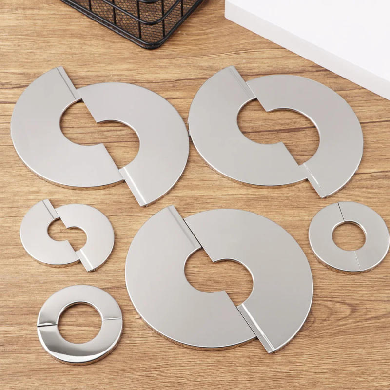 Description Picture 5 of itemStainless Steel Faucet Decorative Cover Self-Adhesive Water Pipe Wall Covers Faucet Accessories Decor Cover For Bathroom Kitchen