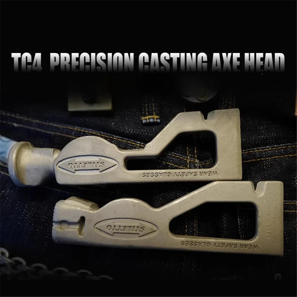 Description Picture 2 of itemNot Polished TC4 Titanium Alloy Axe Head Unpolished Embryo Hatchet for Cutting Wood Outdoor Indoor Carpenter Man Gift Hand Tools