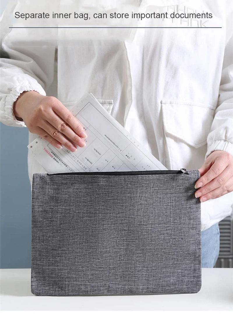 Description Picture 5 of itemPortable Office Document Storage Bag Organizer File Boxes Bins Basket Drawer Container Home Storage Organization Accessories