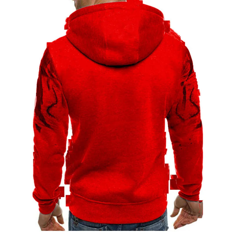 Description Picture 5 of itemAutumn Winter Men's Hoodies Streetwear Casual Camouflage Sweatshirts Fleece Long Sleeve Hooded Pullover Unisex Sports Hoodie