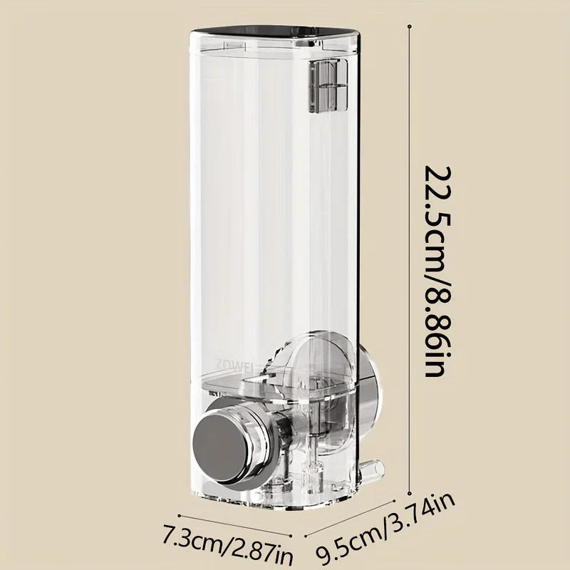 Description Picture 2 of itemWall-Mounted Soap Dispenser No-Drill Suction Cup Plastic Lead-Free Independent Installation Bathroom Accessories Battery-Free