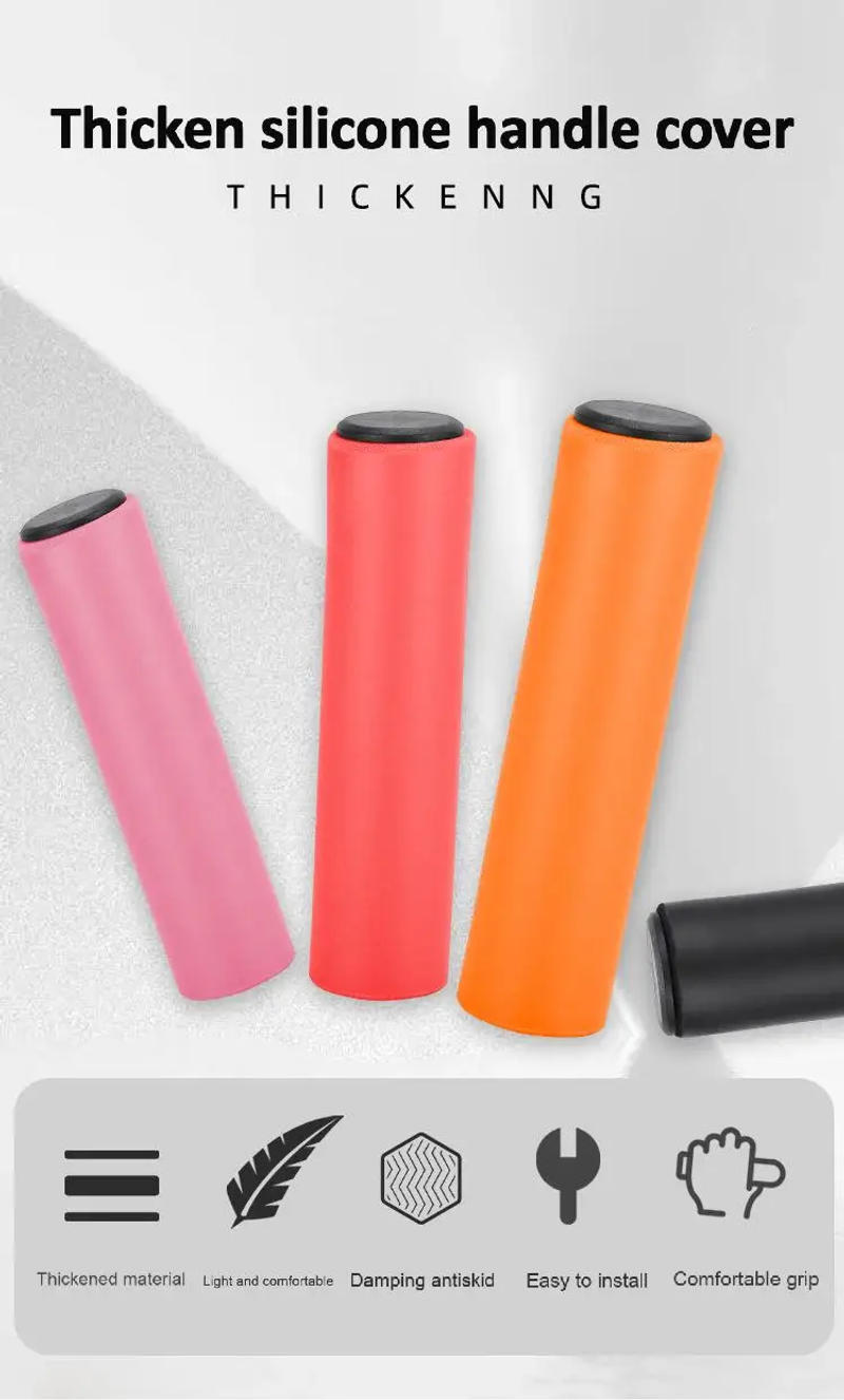 Description Picture 2 of itemBike Handlebar Grips Covers, Silicone Rubber Handlebar covers for Bicycles, Non-Slip 1 Pair Silicone sponge hand grip.